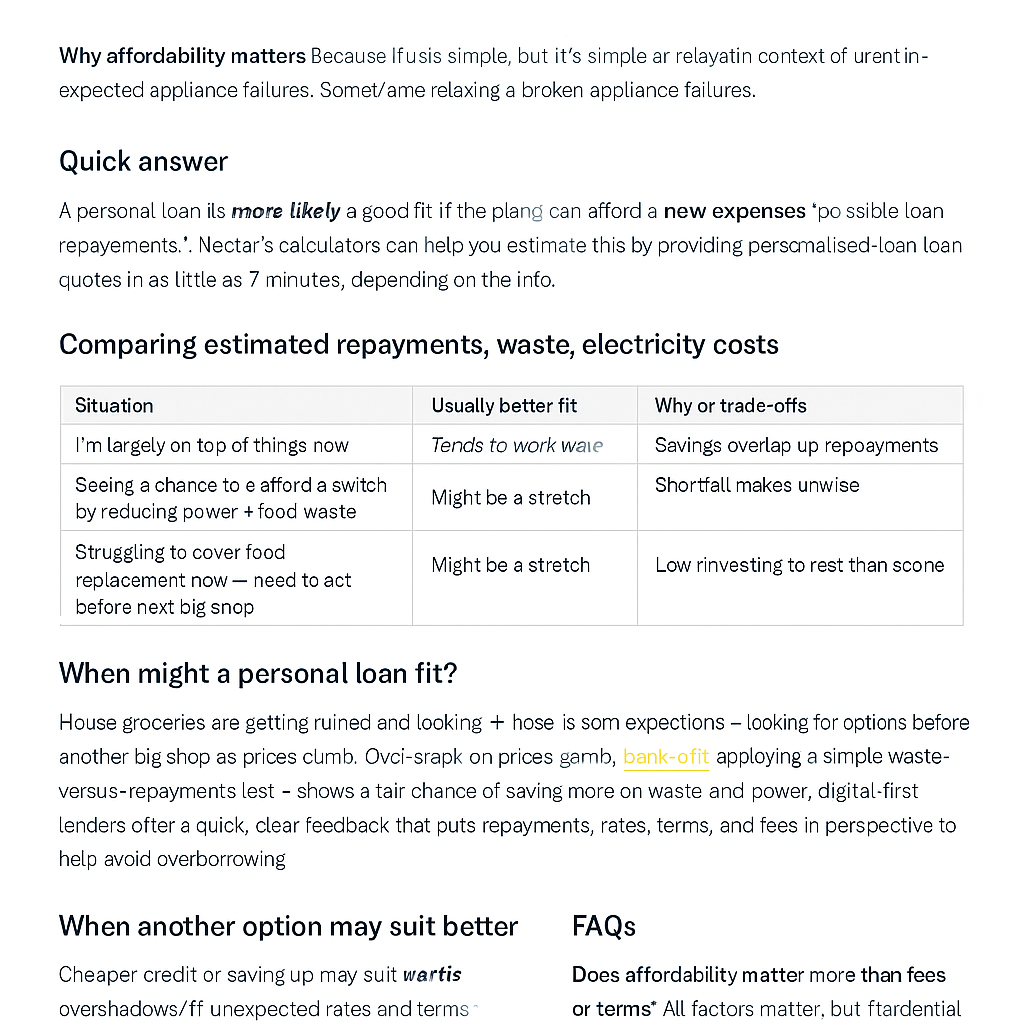 Choosing a Personal Loan for a Replacement Fridge in NZ: Why Loan Term Matters Most